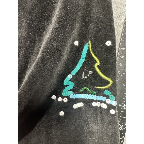 Michael Simon Event Snowman Ugly Christmas Sweater Sequin‎ XL Black - READ - Picture 6 of 11